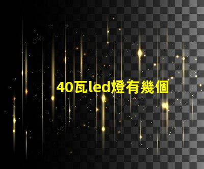 40瓦led燈有幾個燈珠