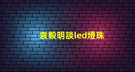 袁毅明談led燈珠